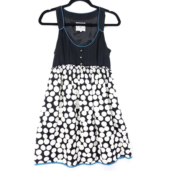 Anthropologie Floreat Silk Dress Size 0 Polka Dot Sleeves - Picture 1 of 15